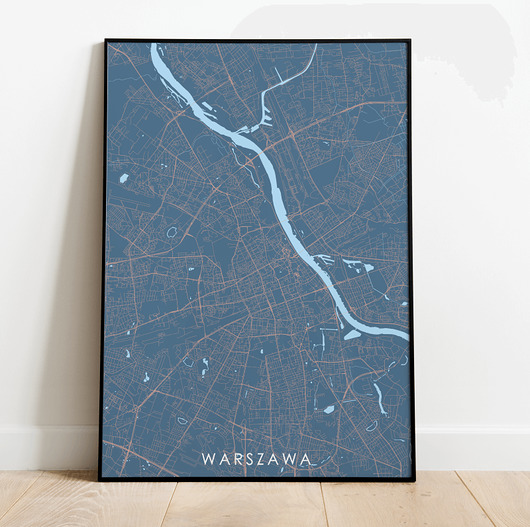 Mapa plakat - Warszawa Mappy Maps