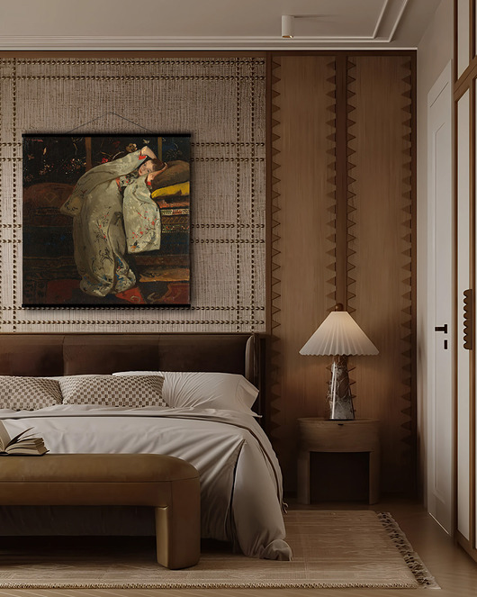 grafiki i ilustracje Duży obraz na płótnie - Dziewczyna w białym kimonie-George H. Breitner