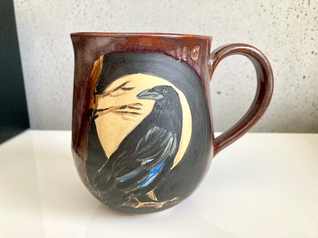 kubki Kubek ceramiczny ręcznie malowany.