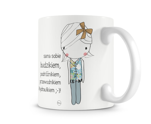kubek. sama sobie budzikiem Love Life and Forest