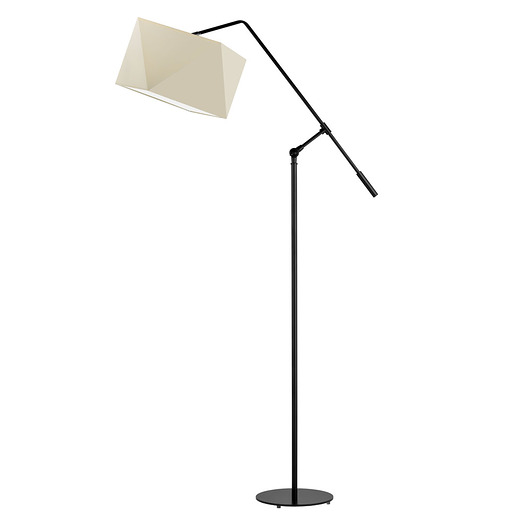 lampy podłogowe Czarna lampa stojąca na wysięgniku ruchomym COLMA