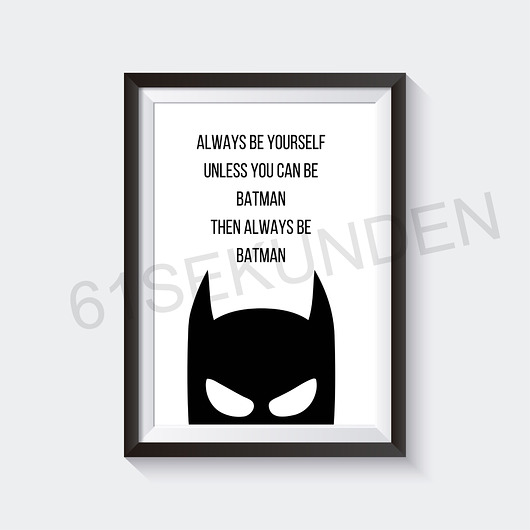  Plakat do pokoju dziecięcego BATMAN 61sekunden