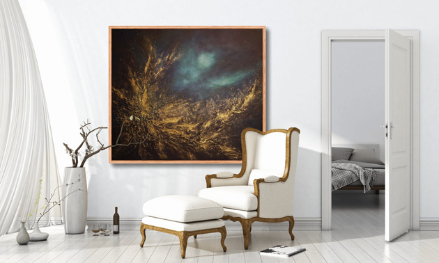 obrazy Obraz "Genesis II" 120x100cm akryl na płótnie struktura