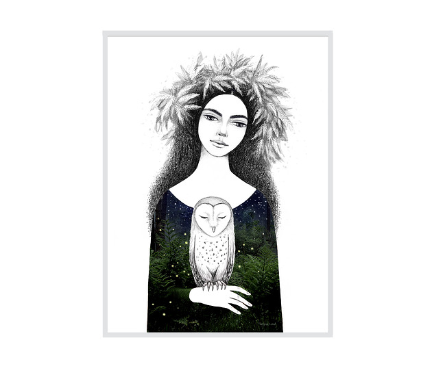 Plakat Forest dream - Night / A3 Regina Land Atelier