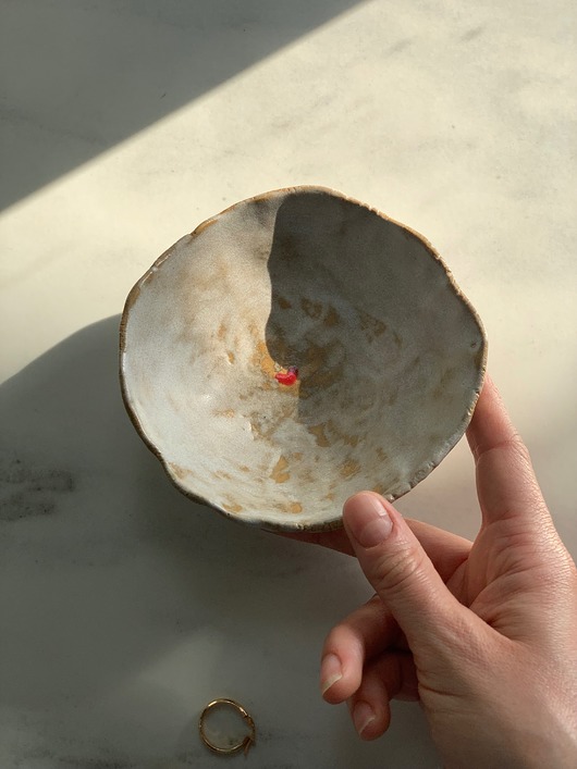 Ceramiczna Miseczka z Serduszkiem Skorupka na Biuteri Przekski Earth Tones