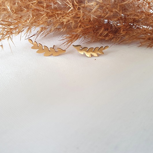 Kolczyki gałązki ze stali szlachetnej LEI handmade 