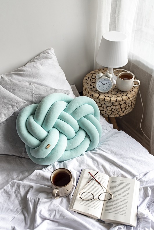 poduszki supły Supeł Pillow lazur