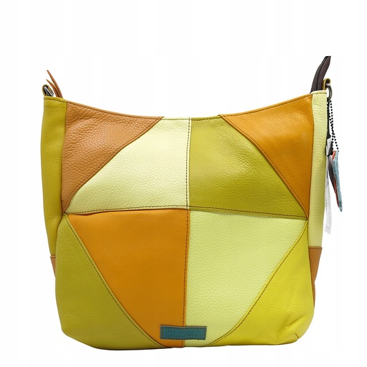 torby na ramię Torebka damska klasyczna skórzana na ramię oryginalna szeroki pasek OLIVKA