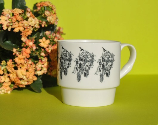kubki Kubek z illustracją w japońskim stylu, porcelanowy