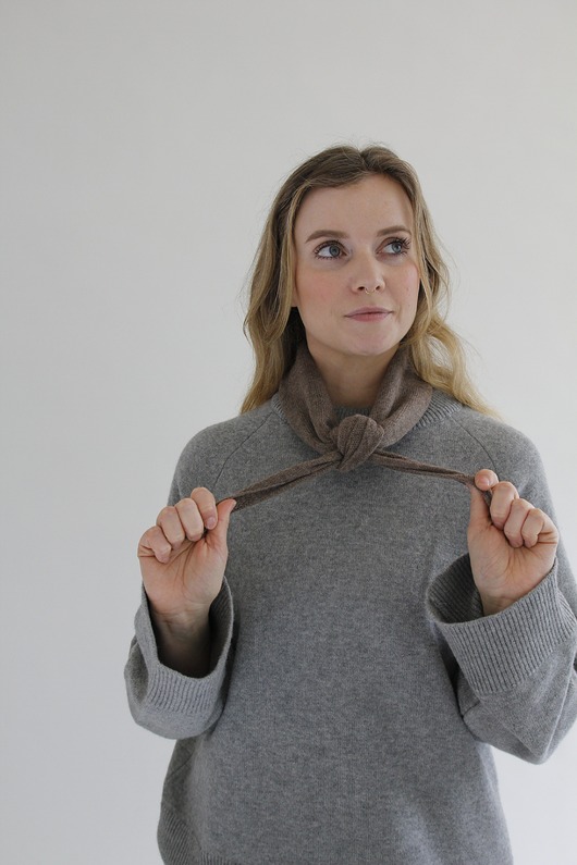 apaszki Apaszka Mokka BIRUANG 100% etycznej wełny merino RWS