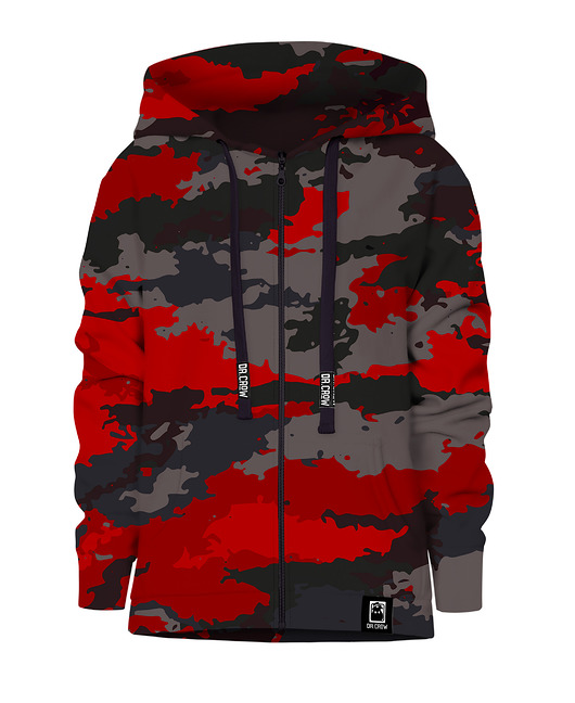 bluzy dla chłopców Bluza Zamek Chłopiec DR.CROW Moro Black Red