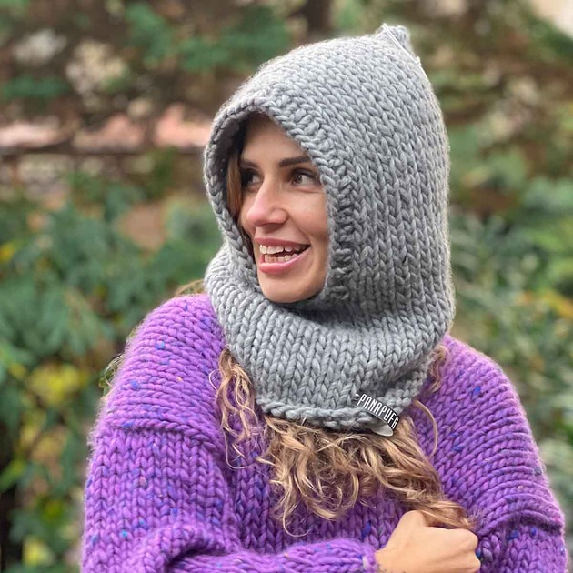 czapki damskie 100% MERINO balaclava kapturek
