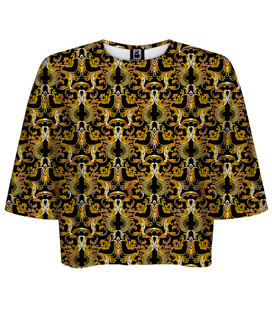 t-shirt damskie DR.CROW T-shirt Krótki CROP Roccobarocco
