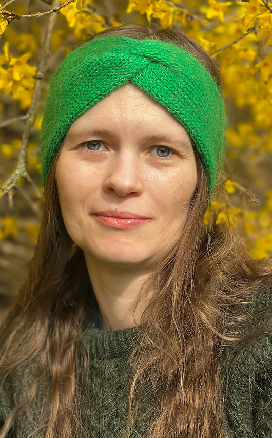 opaski do włosów Opaska z alpaki i jedwabiu i moheru zielona