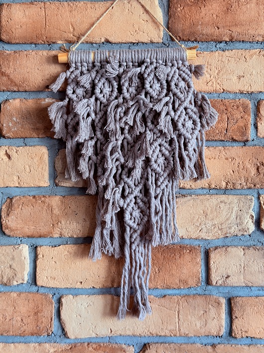 dodatki - różne Makrama Ścienna Boho 21x42 cm 