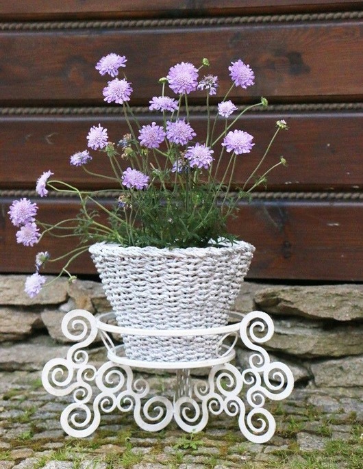 Kwietnik Pojedynczy Ozdobny White MIA home