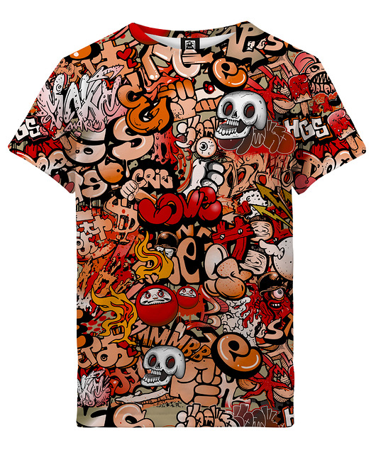 t-shirty dla dziewczynki T-shirt Girl DR.CROW Graffiti Skull