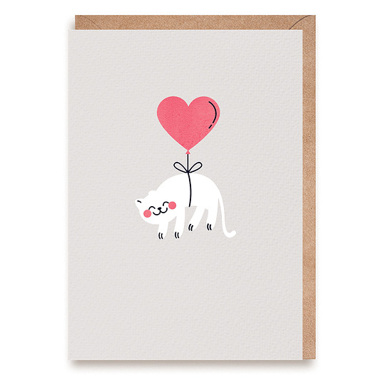 kartki okolicznościowe - wydruki Kartka walentynkowa/miłosna z kotem