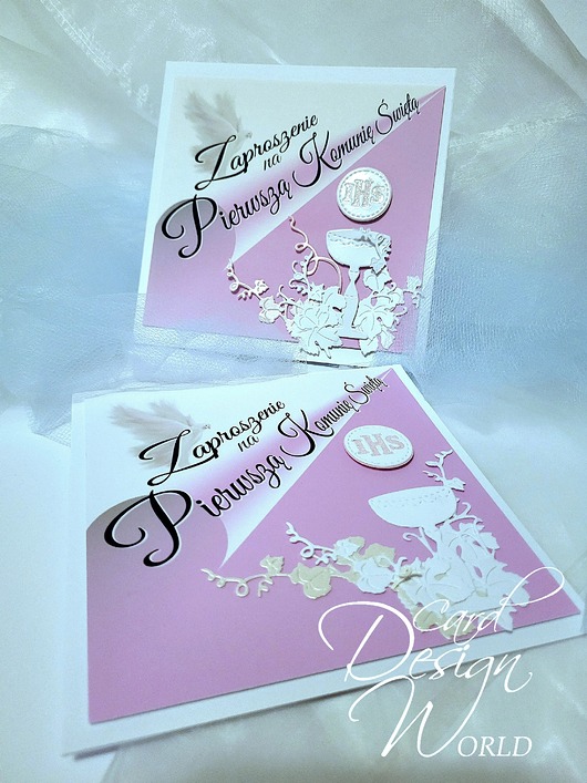 zaproszenia na komunię Zaproszenia dla Chrzestnych na Komunię Świętą, zaproszenia personalizowane