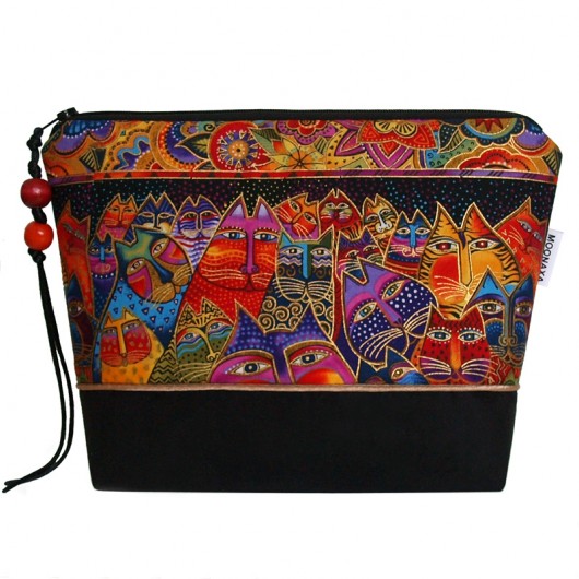 kosmetyczka - złocone koty Laurel Burch - L MOONAXA