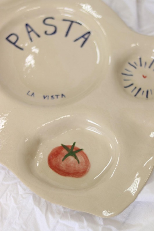 patery i talerze Handmade Ceramic Pasta Plate 