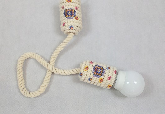 Pamba Folk (02) 90 cm bawełniana lampa wisząca  StyLova