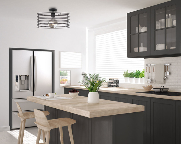 plafony Druciana lampa sufitowa do kuchni ANORI w stylu loft
