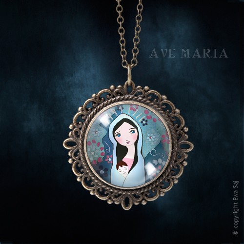 wisiory Ave Maria, romantyczny naszyjnik
