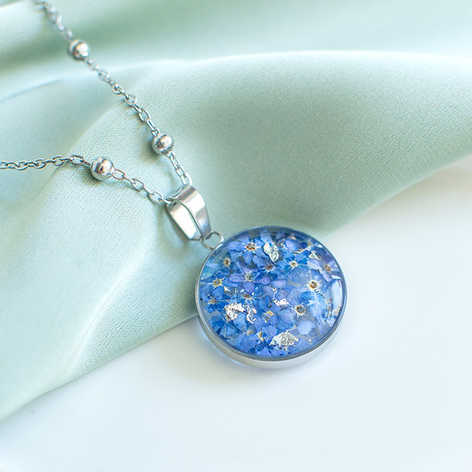 wisiory Wisiorek z niezapominajkami