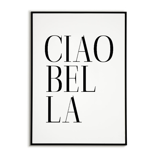 plakaty Plakat, grafika Ciao Bella - napis