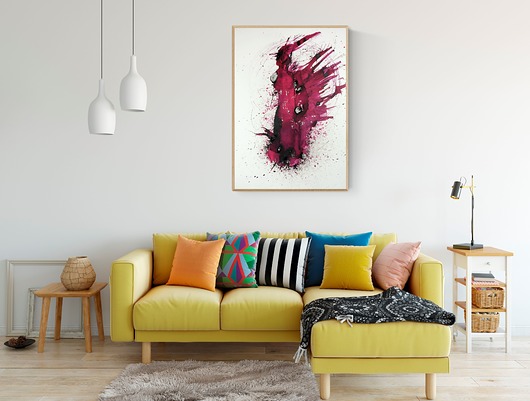 grafika 50X70 cm wykonana ręcznie, plakat Krystyna Siwek Art