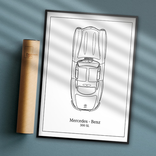 plakaty Plakat Legendy Motoryzacji - Mercedes 300 SL