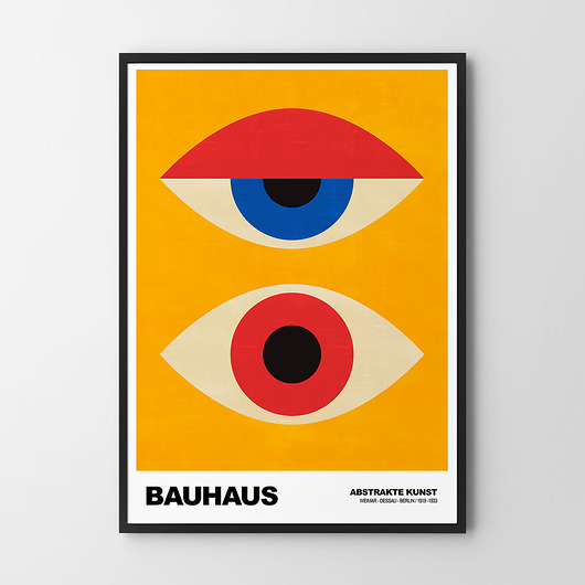 plakaty Plakat Nowoczesne geometrie Bauhaus Yellow eyes