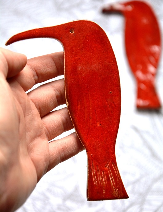 Ptak ceramiczny Wooden Love