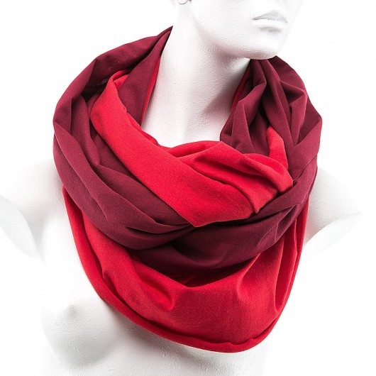 Tuba Komin Szal 2w1 BORDO CZERWIEŃ CADOaccessories