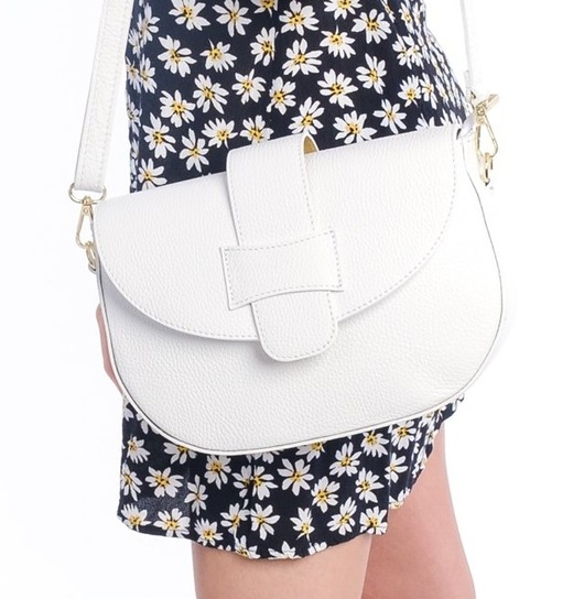 torby na ramię Torebka skórzana półokrągła (7081)