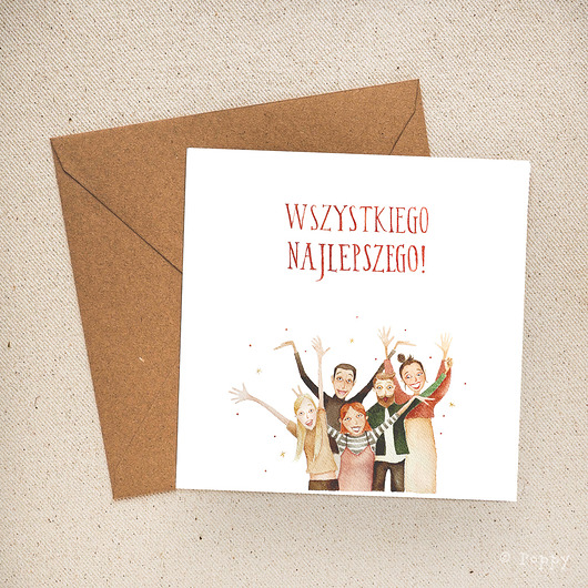 Kartka urodzinowa "woohoo" Poppy