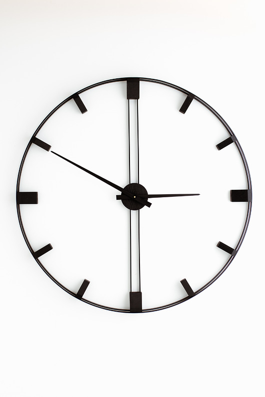 zegary Duży zegar ścienny 96cm  Czarny