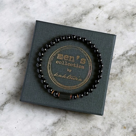 biżuteria męska Czarny turmalin - bransoletka męska - OCHRONA