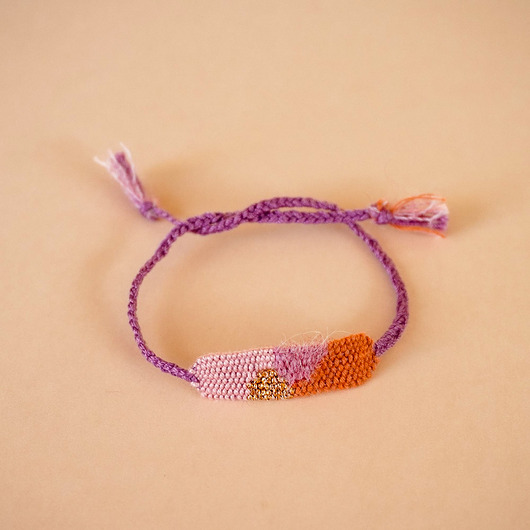 bransoletki - inne Mini bransoletka tkana ręcznie na krośnie