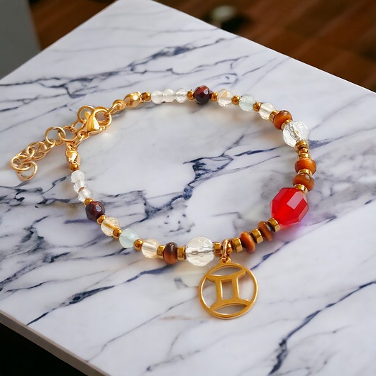 bransoletki z kamieni naturalnych BLIŹNIĘTA - zodiac collection - PREMIUM