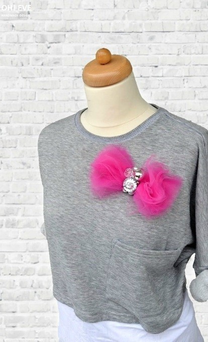 Tiulowa broszka FUKSJA OH EVE Handmade Design