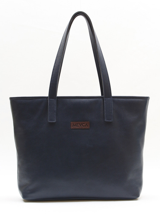 Simply Classic Navy Blue skórzana torebka damska mevca