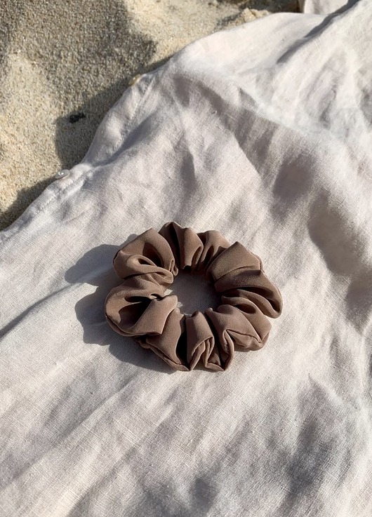 gumki do włosów Gumka do włosów Scrunchie Cappuccino 9 cm średnicy
