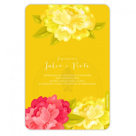 Zaproszenie Ślubne Kolekcja FLOWERS 2 Panna Bridette