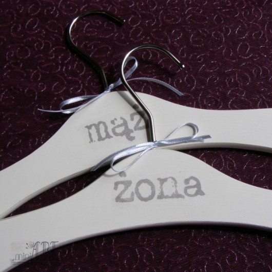 mąż i żona : wieszaki ślubne miniart