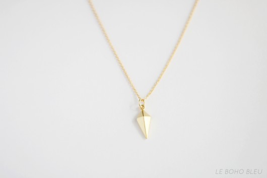 złote naszyjniki 16k Gold Plated Deltoid Necklace