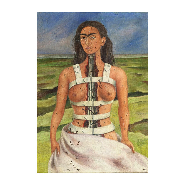 kartki okolicznościowe - wydruki Kartka Premium - Frida Kahlo "Broken Column"