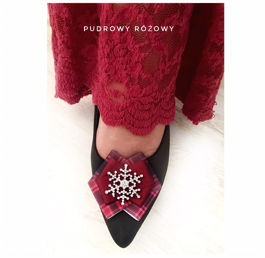 klipsy do butów Biżuteryjne  Klipsy do butów NEW Święta Mikołajki