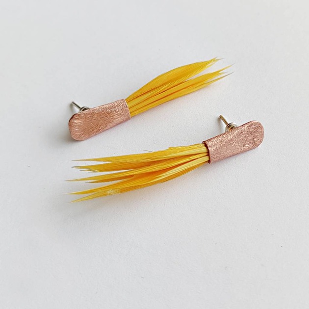 kolczyki z piórami PIÓRKO kolczyki